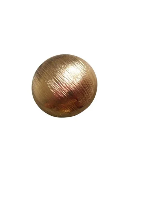 Vintage 1980s Trifari Brushed Gold tone Button Earrings Clip on Costume jewelry - Picture 2 of 3